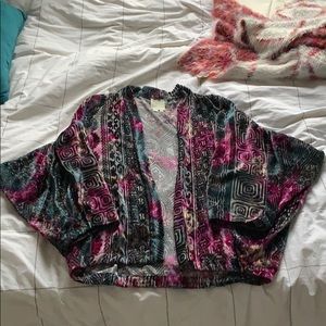 Anthropologie velvet kimono